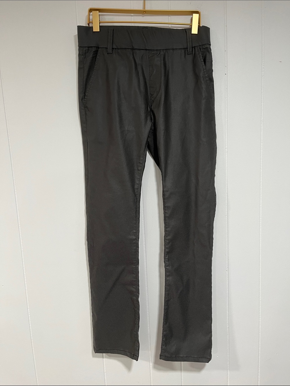 Bevy Flog Dafna Micro Check Stretch Slim Straight Pants Size 25